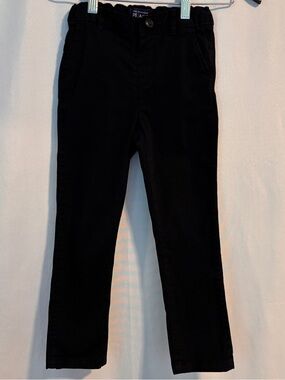 The Children's Place Black Adjustable Waistband Chino Pants ~ Kids 5T 97% Cotton